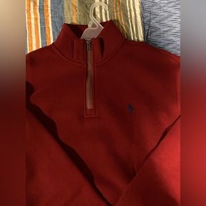 Causal Burgundy Polo Sweater